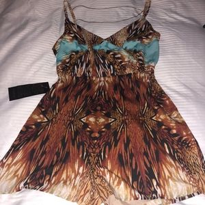 Bebe Print Chain Romper